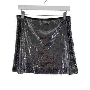 Serena Kay Paris‎ Sequin Mini Skirt Womans US 6 (T2) Waist Black Made in France